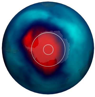 Ozone Hole Comparison Graphic