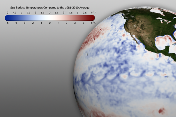 Sea Surface Temperature Anomaly Graphic - December 2011