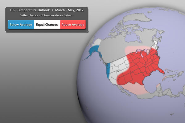 March-May Temperature Outlook Graphic