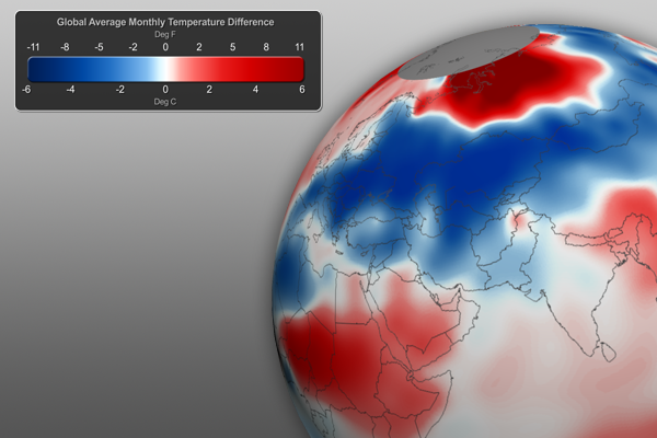 Monthly Global Temperature Anomaly Graphic