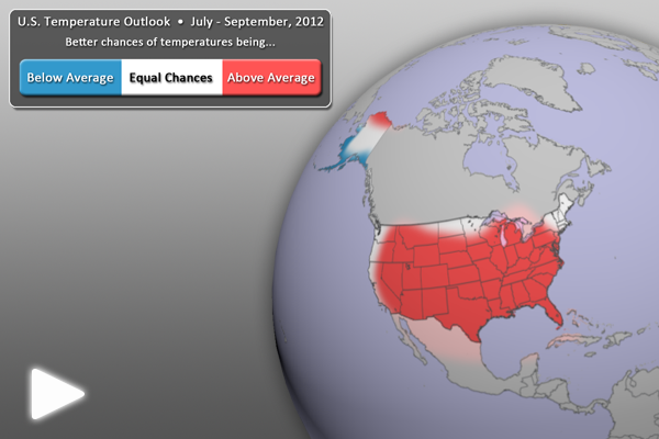 U.S. Temperature Outlook (July - September 2012)