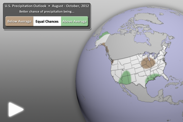 U.S. Precipitation Outlook (August-October 2012)