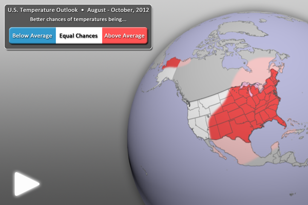 U.S. Temperature Outlook (August-October 2012)